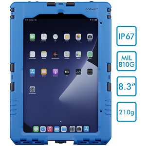 Andres Industries aiShell 8, blau, Touchfolie klar - wasserdichtes und schlagfestes Case für Apple iPad mini 6
