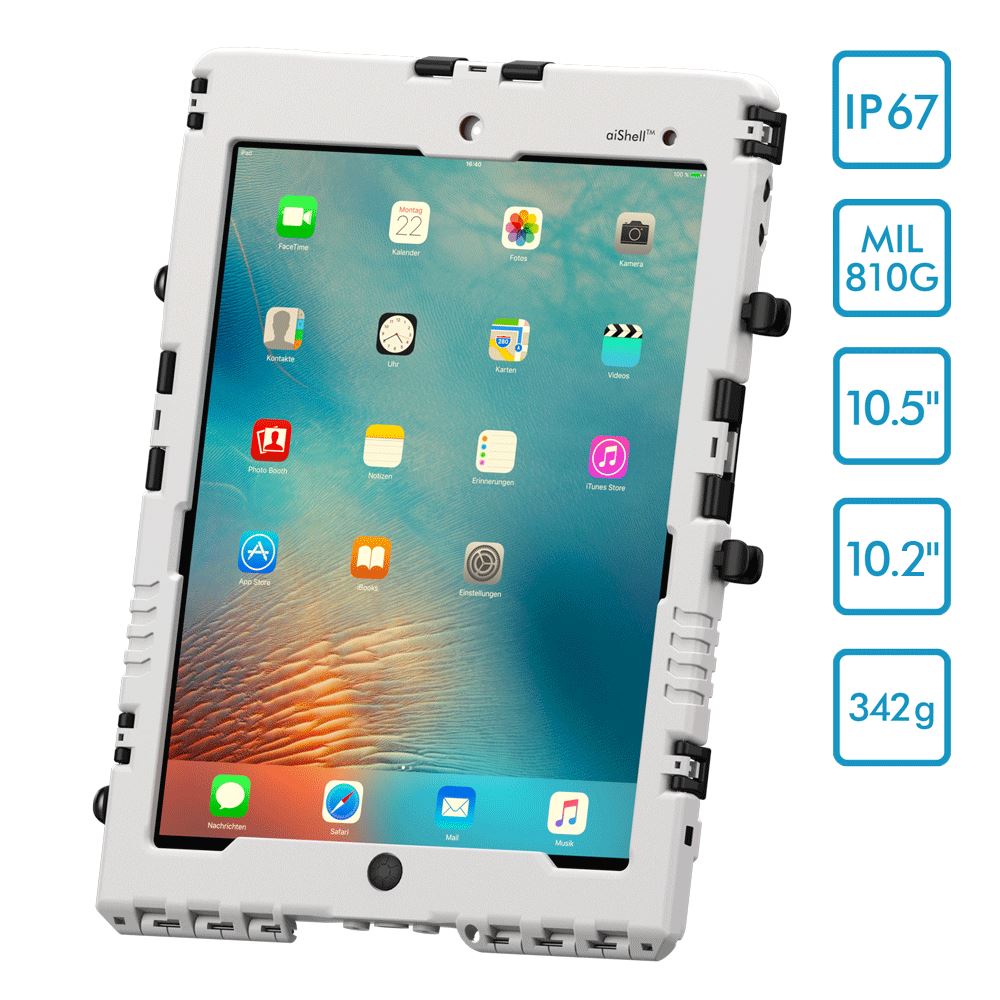 Produktbild von Andres Industries aiShell 10, Schutzgehäuse für Apple iPad Pro 10.5 (2017), iPad Air 3 (2019), iPad 7 (2019), iPad 8 (2020), iPad 9 (2021)