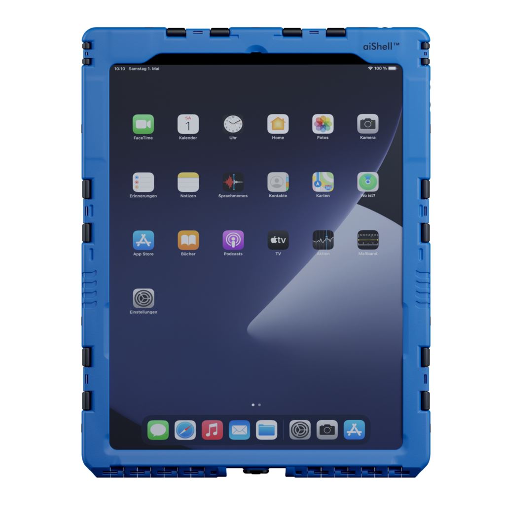 Produktbild von Andres Industries aiShell 12, blau Schutzgehäuse mit Touchfolie klar für Apple iPad Pro 12.9 3/4/5