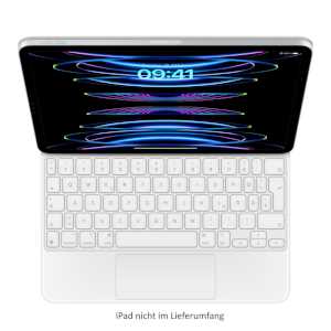Apple Magic Keyboard, wei (MJQJ3D/A) fr Apple iPad Air 5 (2022 - Modelle A2588, A2589, A2591)