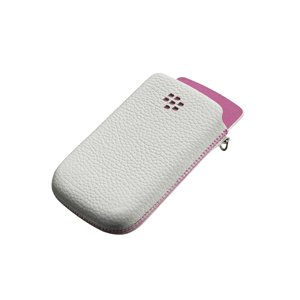 Produktbild von Blackberry Ledertasche, weiß-pink für Blackberry Torch 9800 / 9810