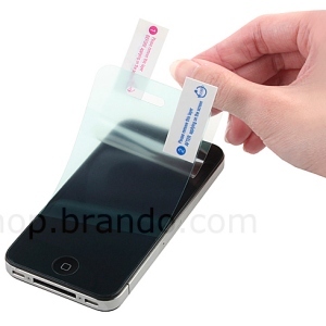 platzieren Sie die Folie auf dem Display