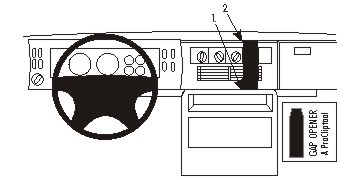 Produktbild von Brodit ProClip Extra 213467, extra starke Befestigungsplattform für Mercedes Benz Vario (Bj. 1996-2010, Lenkrad links)