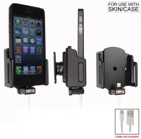 Brodit KFZ Halter mit Ladekabel Fixierung 514435 für Apple iPhone SE,iPhone 5C,iPhone 5S u.a.