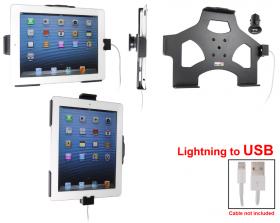 Brodit KFZ Halter mit Ladekabel Fixierung 514453 für Apple iPad With Retina (Lightning Connector)