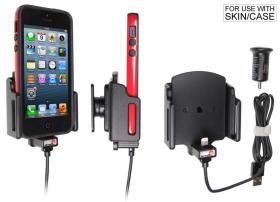 Brodit KFZ Halter, einstellbar mit Ladekabel 521502 für Apple iPhone 13 Mini im Case (Breite: 62-77 mm, Dicke: 6-10 mm)