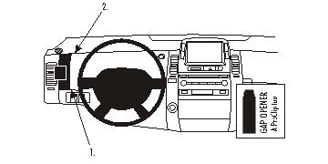 Produktbild von Brodit ProClip 803800, links für Toyota Prius (Bj. 2004-2009, Lenkrad links)