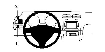 Produktbild von Brodit ProClip 804262, links für Volkswagen Golf VI Variant,Golf VI (VW Golf VI: Bj. 2009-2012 / VW Golf VI Variant: Bj. 2010-2012, Lenkrad links)