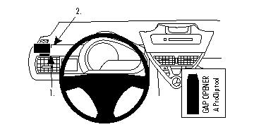 Produktbild von Brodit ProClip 804292, links für Toyota iQ (Bj. 2009-2019, Lenkrad links)