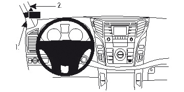 Produktbild von Brodit ProClip 804687, links für Hyundai i40 (Bj. 2012-2018, Lenkrad links)