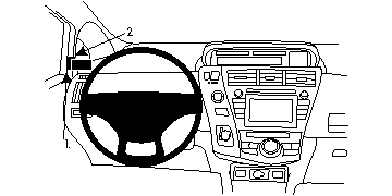 Produktbild von Brodit ProClip 804714, links für Toyota Prius + (Bj. 2012-2020, Lenkrad links)