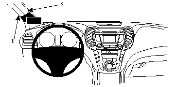 Produktbild von Brodit ProClip 804835, links für Hyundai Grand Santa Fe,Santa Fe (Bj. 2013-2018, Lenkrad links)