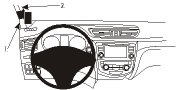 Produktbild von Brodit ProClip 804994, links für Nissan Qashqai (Bj. 2014-2021, Lenkrad links)