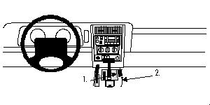 Produktbild von Brodit ProClip 832460, Mittelkonsole für Jeep Cherokee (Bj. 1997-2001, Lenkrad links)