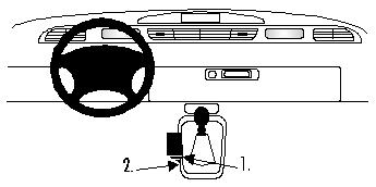 Produktbild von Brodit ProClip 832524, Mittelkonsole für Renault Espace (Bj. 1997-2002, Lenkrad links)