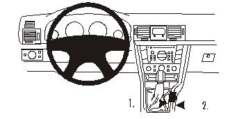 Produktbild von Brodit ProClip 833079, Mittelkonsole für Opel Vectra C,Signum (Opel Signum: Bj. 2003-2008 / Opel Vectra C: Bj. 2002-2005, Lenkrad links)