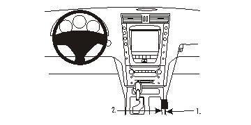 Produktbild von Brodit ProClip 833619, Mittelkonsole für Lexus GS Series (Bj. 2005-2012, Lenkrad links)