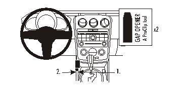 Produktbild von Brodit ProClip 833937, Mittelkonsole links für Mazda CX-7 (Bj. 2007-2012, Lenkrad links)