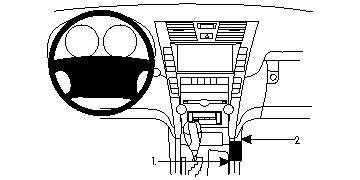 Produktbild von Brodit ProClip 834028, Mittelkonsole für Lexus LS Series (Bj. 2007-2012, Lenkrad links)