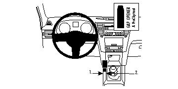 Produktbild von Brodit ProClip 834452, Mittelkonsole links für Subaru Outback (Bj. 2010-2014, Lenkrad links)