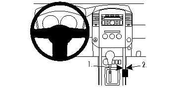 Produktbild von Brodit ProClip 834521, Mittelkonsole für Nissan King Cab,Navara (Bj. 2011-2015, Lenkrad links)