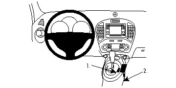 Produktbild von Brodit ProClip 834708, Mittelkonsole für Nissan Juke (Bj. 2011-2019, Lenkrad links)