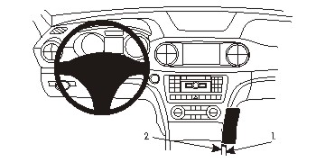 Produktbild von Brodit ProClip 834824, Mittelkonsole für Mercedes Benz SL-Class (Bj. 2013-2021, Lenkrad links)