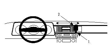 Produktbild von Brodit ProClip 851576, Armaturenbrett, Mitte für Jaguar XJS (Bj. 1975-1996, Lenkrad links)
