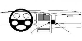 Brodit ProClip 851852, abgewinkelte Befestigung für Saab 9000 (Bj. 1985-1998, Lenkrad links)