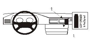 Produktbild von Brodit ProClip 852017, abgewinkelte Befestigung für Mercedes Benz 124 (200-500E) (Bj. 1986-1994, Lenkrad links)