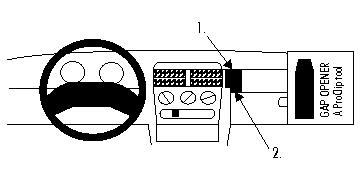 Produktbild von Brodit ProClip 852022, abgewinkelte Befestigung für Opel Tigra,Corsa (Bj. 1993-2000, Lenkrad links)