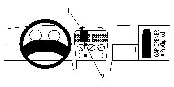 Produktbild von Brodit ProClip 852129, Armaturenbrett, Mitte für Opel Combo,Corsa (Opel Corsa: Bj. 1993-2000 / Opel Combo: Bj. 1995-2001, Lenkrad links)
