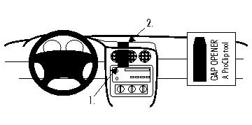 Produktbild von Brodit ProClip 852246, Armaturenbrett, Mitte für Pontiac Trans Am,Firebird (Bj. 1993-2003, Lenkrad links)