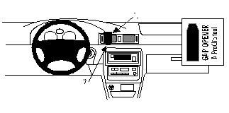 Produktbild von Brodit ProClip 852353, Armaturenbrett, Mitte für Toyota Camry (Bj. 1997-2001, Lenkrad links)