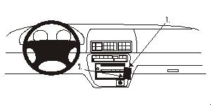 Produktbild von Brodit ProClip 852454, abgewinkelte Befestigung für Honda Prelude (Bj. 1997-2001, Lenkrad links)