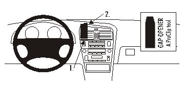 Produktbild von Brodit ProClip 852540, Armaturenbrett, Mitte für Lexus GS Series (Bj. 1998-2005, Lenkrad links)