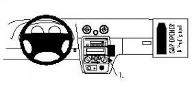 Brodit ProClip 852610, abgewinkelte Befestigung für Mazda Miata,MX-5 (Bj. 1998-2005, Lenkrad links)
