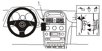 Produktbild von Brodit ProClip 852715, Armaturenbrett, Mitte für Lexus IS Series (Bj. 2001-2005, Lenkrad links)