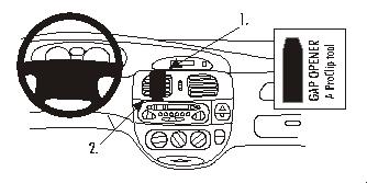 Produktbild von Brodit ProClip 852719, Armaturenbrett, Mitte für Renault Mégane I,RX4,Scénic u.a. (Renault RX4: Bj. 2000-2002 / Renault Scénic: Bj. 2000-2003 ..., Lenkrad links)
