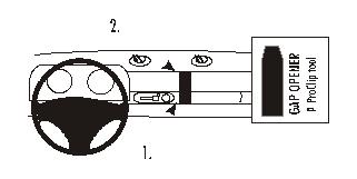 Produktbild von Brodit ProClip 852723, Armaturenbrett, Mitte für Lotus Elise S1 (Bj. 1996-2002, Lenkrad links)
