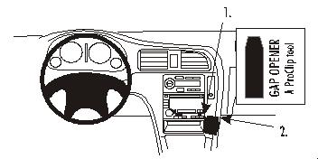 Produktbild von Brodit ProClip 852888, abgewinkelte Befestigung für Subaru Legacy,Outback (Bj. 1999-2003, Lenkrad links)