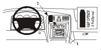 Produktbild von Brodit ProClip 852891, Armaturenbrett, Mitte für Toyota 4Runner (Bj. 1999-2002, Lenkrad links)