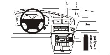 Produktbild von Brodit ProClip 852971, abgewinkelte Befestigung für Toyota Sienna (Bj. 2001-2003, Lenkrad links)