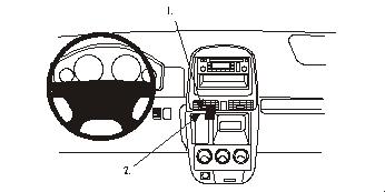 Produktbild von Brodit ProClip 853058, Armaturenbrett, Mitte für Honda CR-V (Bj. 2002-2006, Lenkrad links)