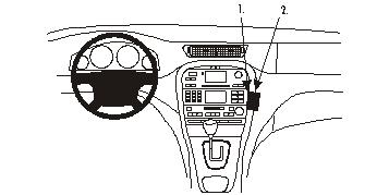 Produktbild von Brodit ProClip 853060, abgewinkelte Befestigung für Jaguar S-Type (Bj. 2002-2009, Lenkrad links)