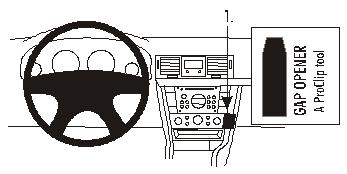 Produktbild von Brodit ProClip 853077, abgewinkelte Befestigung für Opel Vectra C,Signum (Opel Vectra C: Bj. 2002-2010 / Opel Signum: Bj. 2003-2008, Lenkrad links)