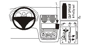 Produktbild von Brodit ProClip 853140, abgewinkelte Befestigung für Hyundai Getz (Bj. 2002-2005, Lenkrad links)