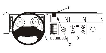Produktbild von Brodit ProClip 853145, Armaturenbrett, Mitte für MAN Cab-type K Evolution (Bj. 2000-2009, Lenkrad links)