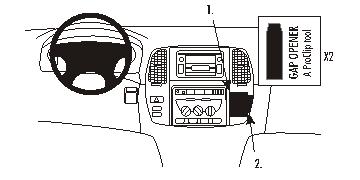 Produktbild von Brodit ProClip 853162, abgewinkelte Befestigung für Toyota LandCruiser 100 (Bj. 2002-2007, Lenkrad links)
