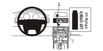 Produktbild von Brodit ProClip 853171, Armaturenbrett, Mitte für Volvo XC90 (Bj. 2002-2014, Lenkrad links)